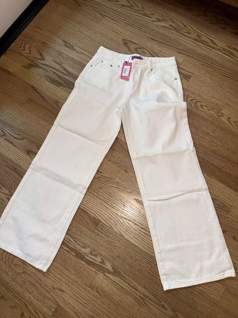 NWT Edikted White Wide Leg Jeans Size M